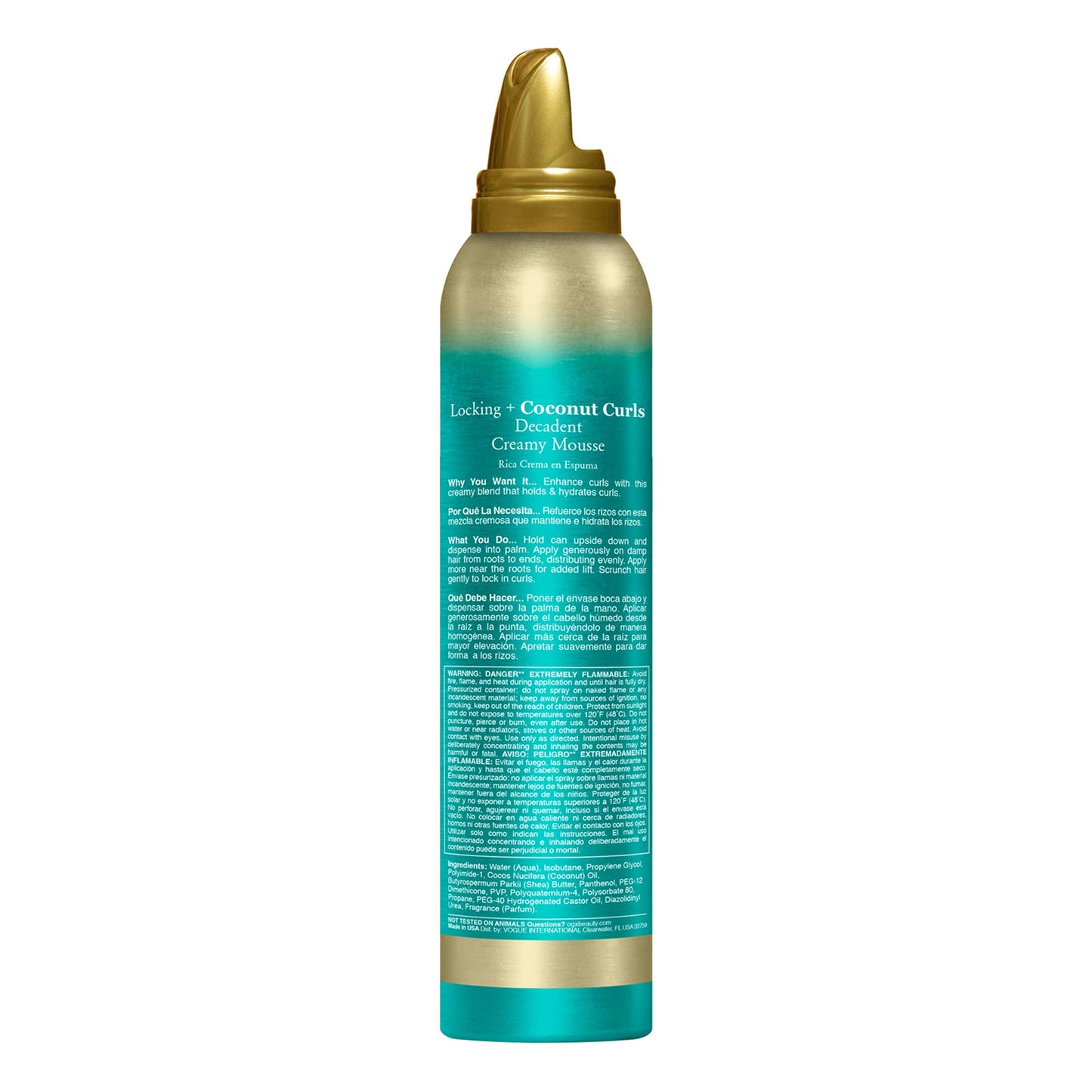 OGX Locking + Coconut Curls Decadent Creamy Mousse, 7.9 Ounce (Pack of 2)