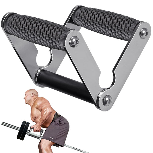 SELEWARE V Bar Row Landmine Handle Attachment for Barbell Bar, Solid Multi-Grip Landmine Handle with Non-Slip Rubber Grip for Olympic Bars Strength Training Home Gym Workouts