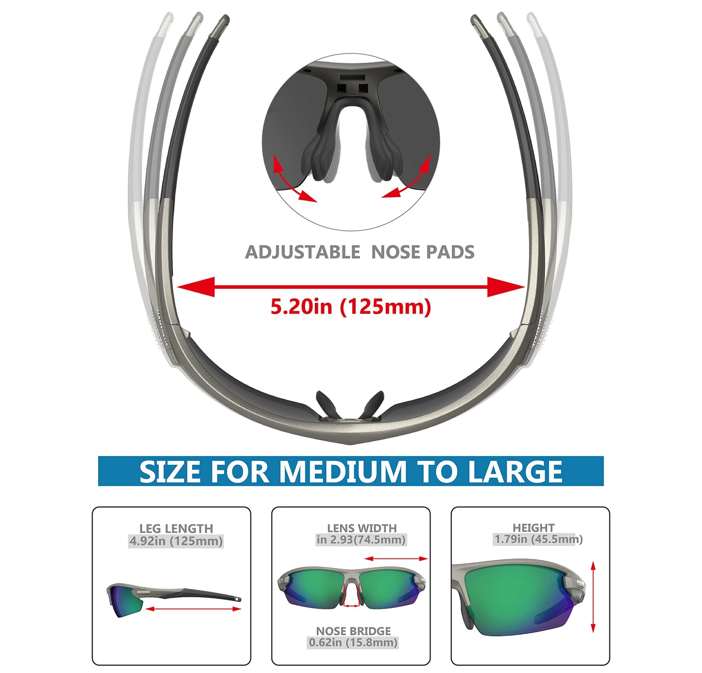 QOOL TIMES Living out your J50 Mens Fishing Sunglasses Polarized for Women UV400