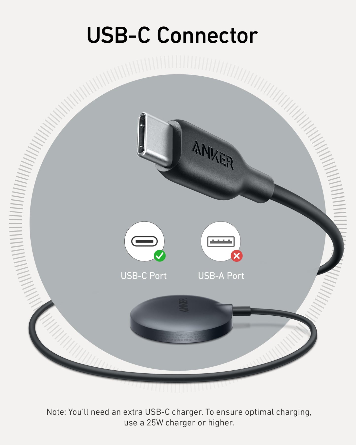 Anker MagSafe Charger Pad, MagGo iPhone 16 Wireless Charging Pad, Qi2 Certified 15W Wireless Charger, Compatible with iPhone 16/16 Plus/16 Pro/16 Pro Max/15/14/13/12 Series (Adapter Not Included)