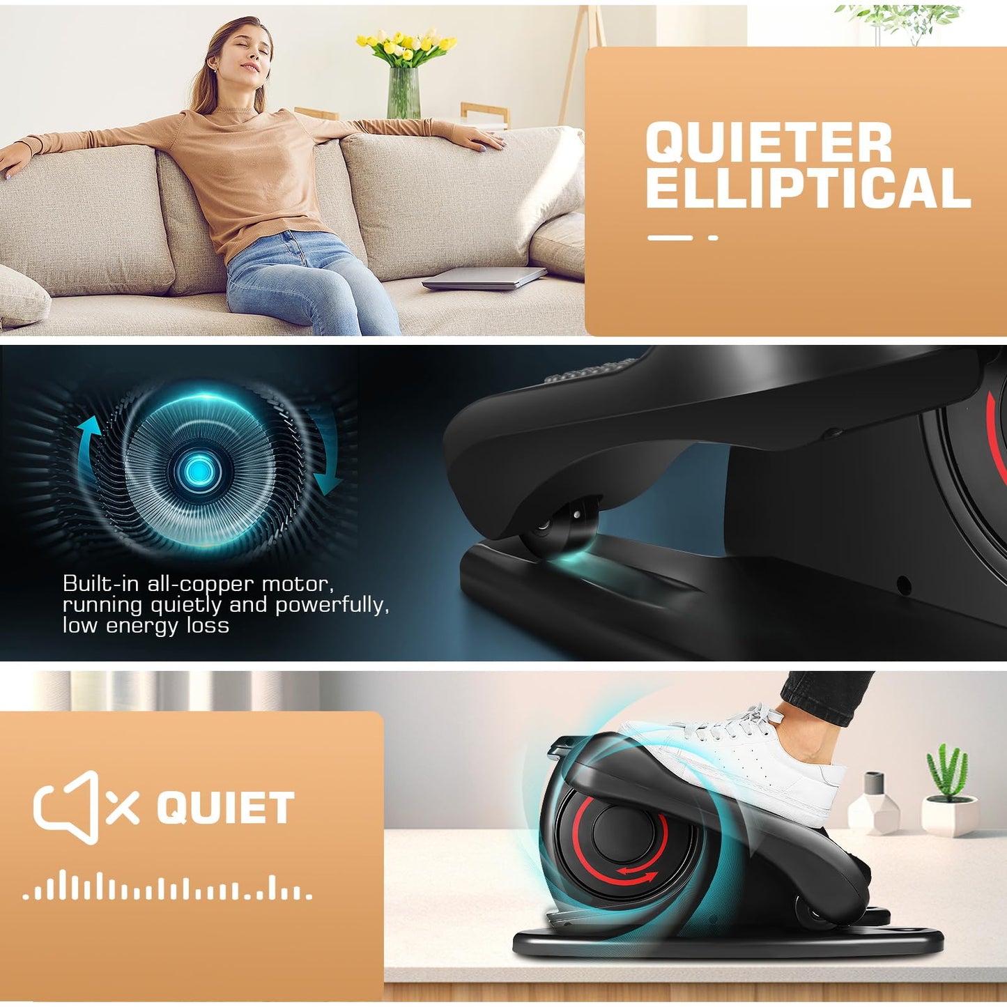 ANCHEER Under Desk Elliptical Machine, Electric Seated Pedal Exerciser, Mini Elliptical Machines for Seniors, LCD Display Monitor, Remote Control, Leg Exerciser for Home (Training Green)