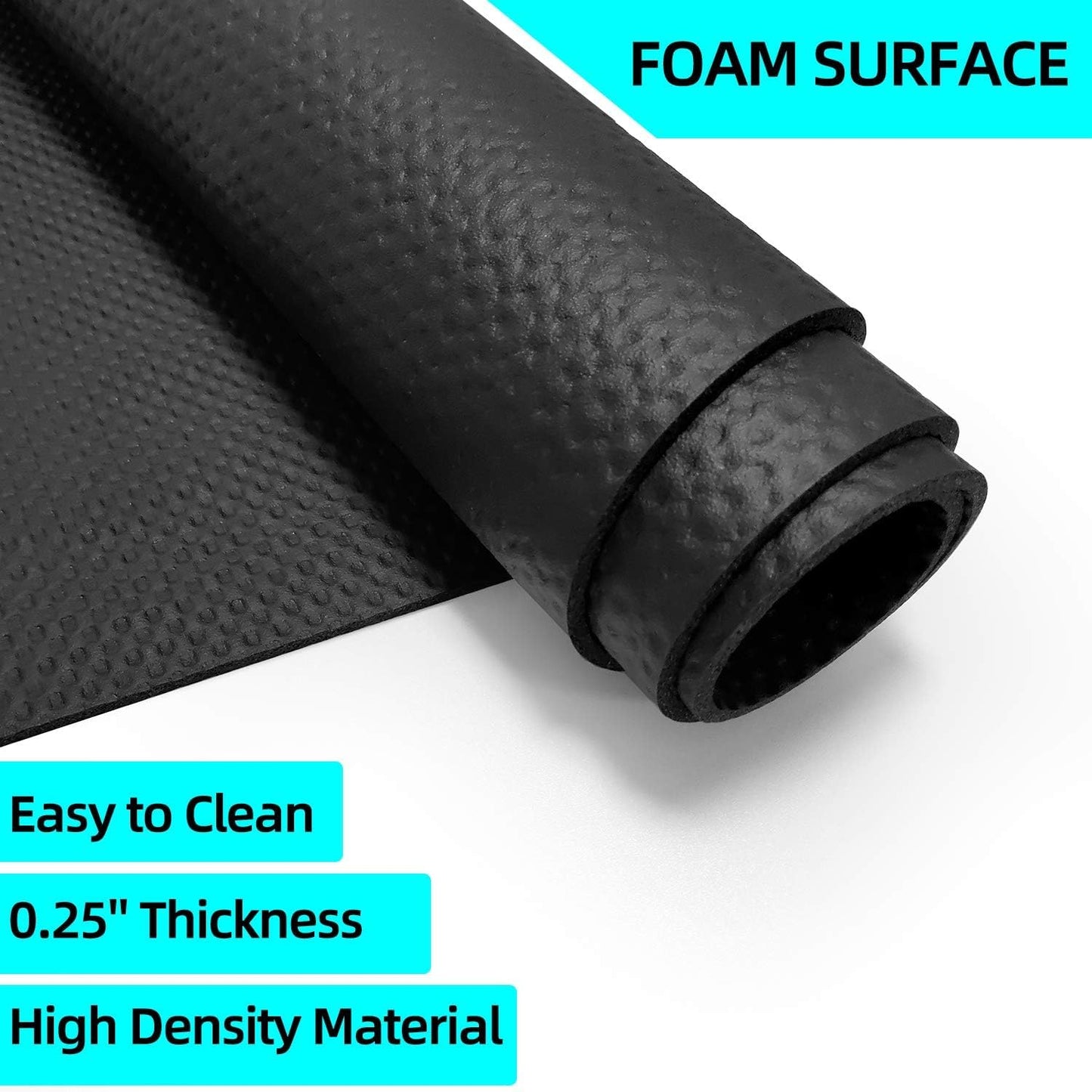 Protective Treadmill & Stationary Bike Mat - Waterproof, Suitable for Hardwood & Carpet, Ideal for Exercise & Jump Rope Use (Large - 75" X 32")