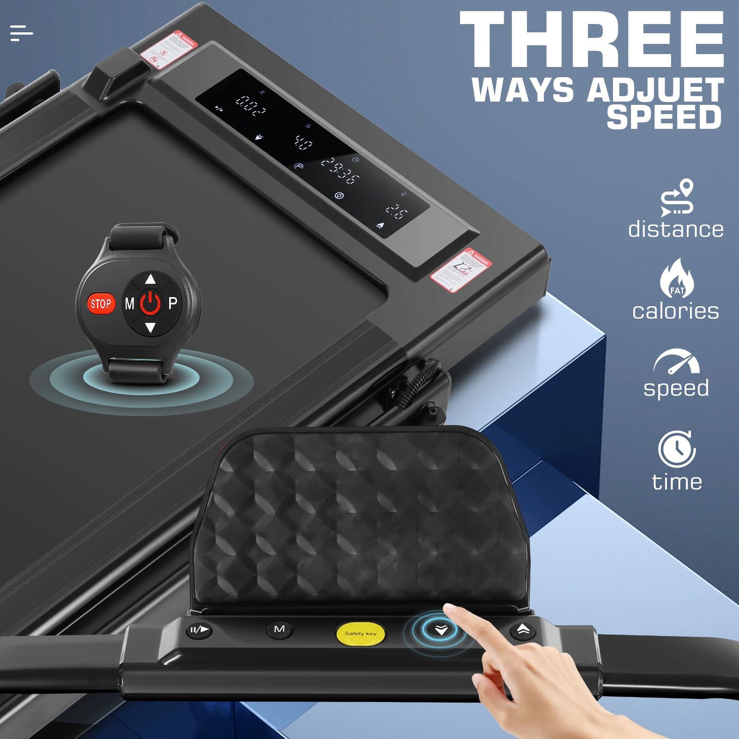 ANCHEER Folding Under Desk Treadmill, 2 in 1 Walking Pad Treadmill with Remote Control, Quiet Jogging Running Electric Machine for Home Office