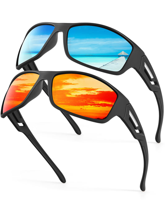 KALIYADI Sunglasses-Men Polarized Sports Sun-glasses: Mens Sunglasses Polarized UV Protection Driving Running Cycling Outdoor