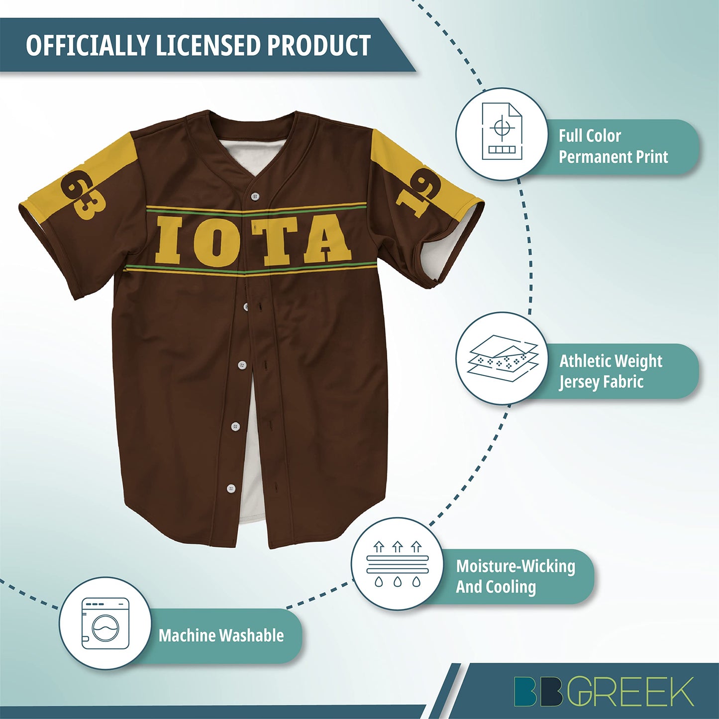 Bad Bananas Iota Phi Theta - Baseball Jersey - 70s Retro - Officially Licensed