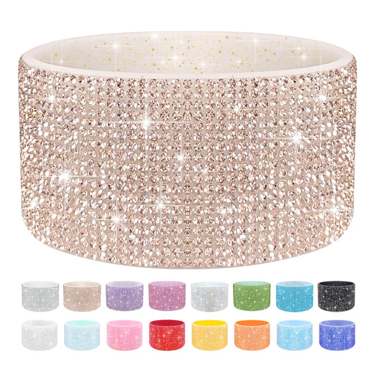 WORBSS Diamond Glitter Silicone Boot for Stanley Cup 40oz Tumbler & Simple Modern 30-40oz Trek Tumbler Accessories for 2.8-2.9 inch Trapezoidal Cylinder Base Water Bottles Bottom Anti-Slip Sleeve