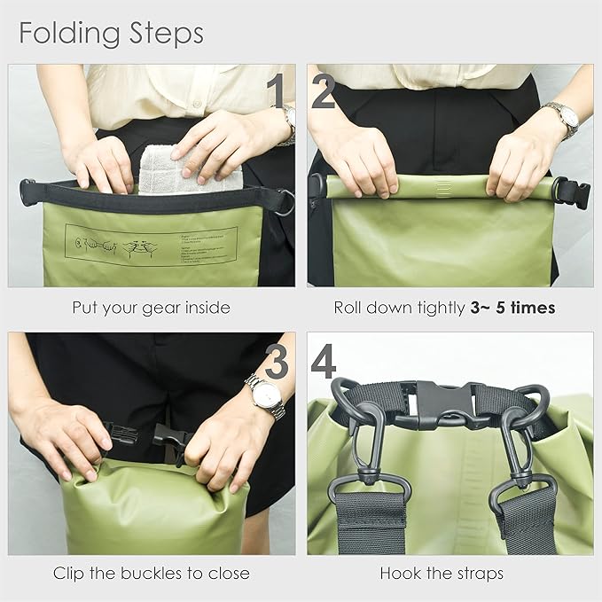 Waterproof Dry Bag Backpack 5L/10L/20L/30L/40L, Roll Top Floating Waterproof Storage Bags for Kayaking, Boating, Swimming, Hiking, Camping and Fishing