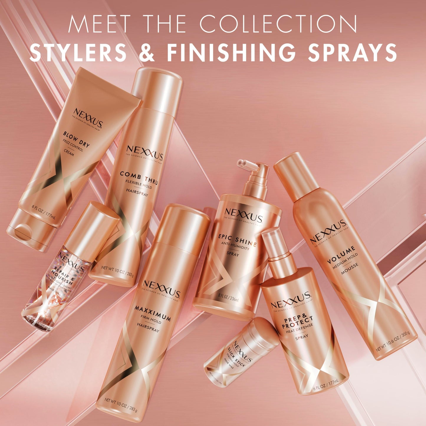 Nexxus Flexible Hold Hairspray Comb Thru for a Lightweight, Brushable Hold, with StyleProtect Technology 10 oz