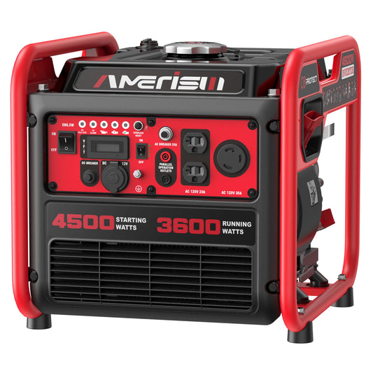 AMERISUN 4500W Portable Gas Inverter Generator with CO Detection: Lightweight, Quiet, EPA-Compliant for Home, Emergency Backup, and Outdoor Adventures