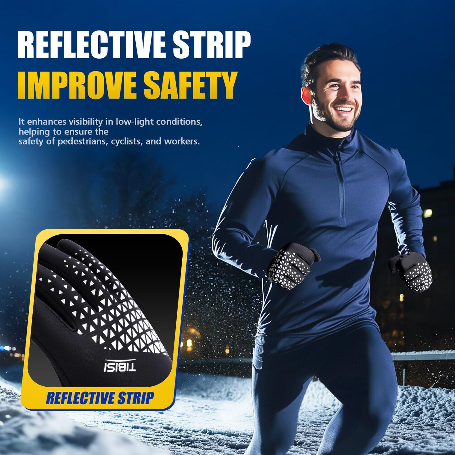Saliryj Winter Gloves Thermal Warm Touch Screen Gloves Bike Gloves Cycling Gloves for Driving，Cycling，Running，Hiking