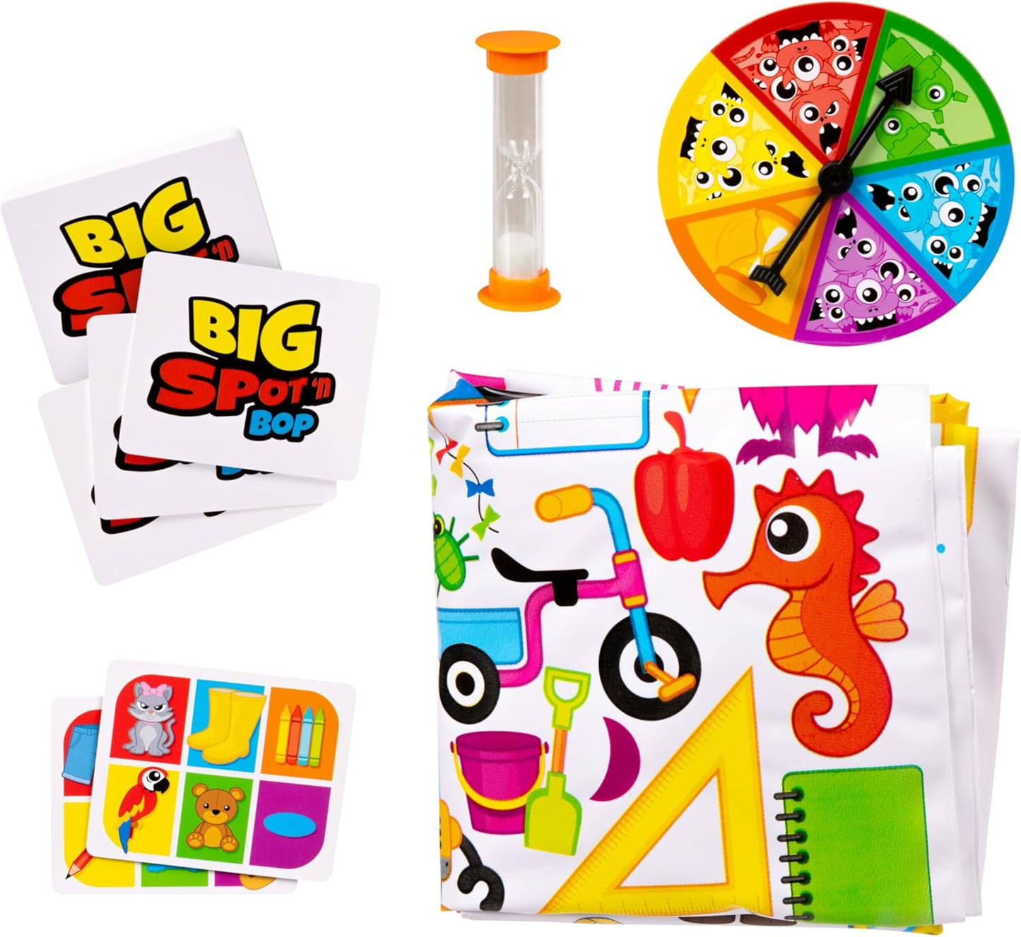 Big Spot 'N Bop! The Giant Wobbly "Find It First" Game, A Fun, Active Race For Mind And Body, Run Around The Giant 4 Foot (122cm) Inflatable Bopper To Find And Match Images, For 2 Or More Players, 4+