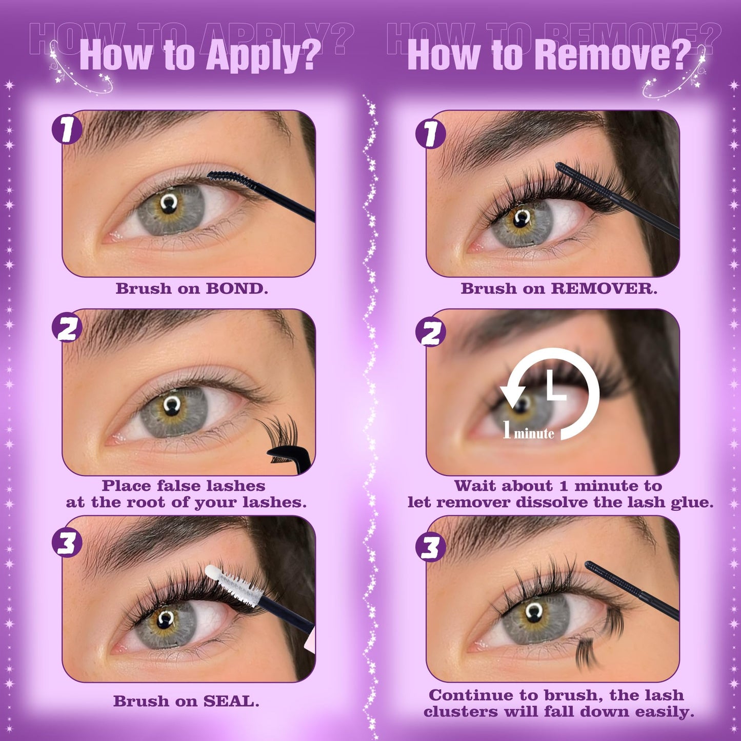 Natural Lash Clusters Kit Wispy Eyelash Clusters CC Curl Cluster Eyelash Extensions 132 pcs Individual Lash Extensions DIY Lash Extension Kit with Lash Bond and Seal and Remover Lash Kit by Mavphnee