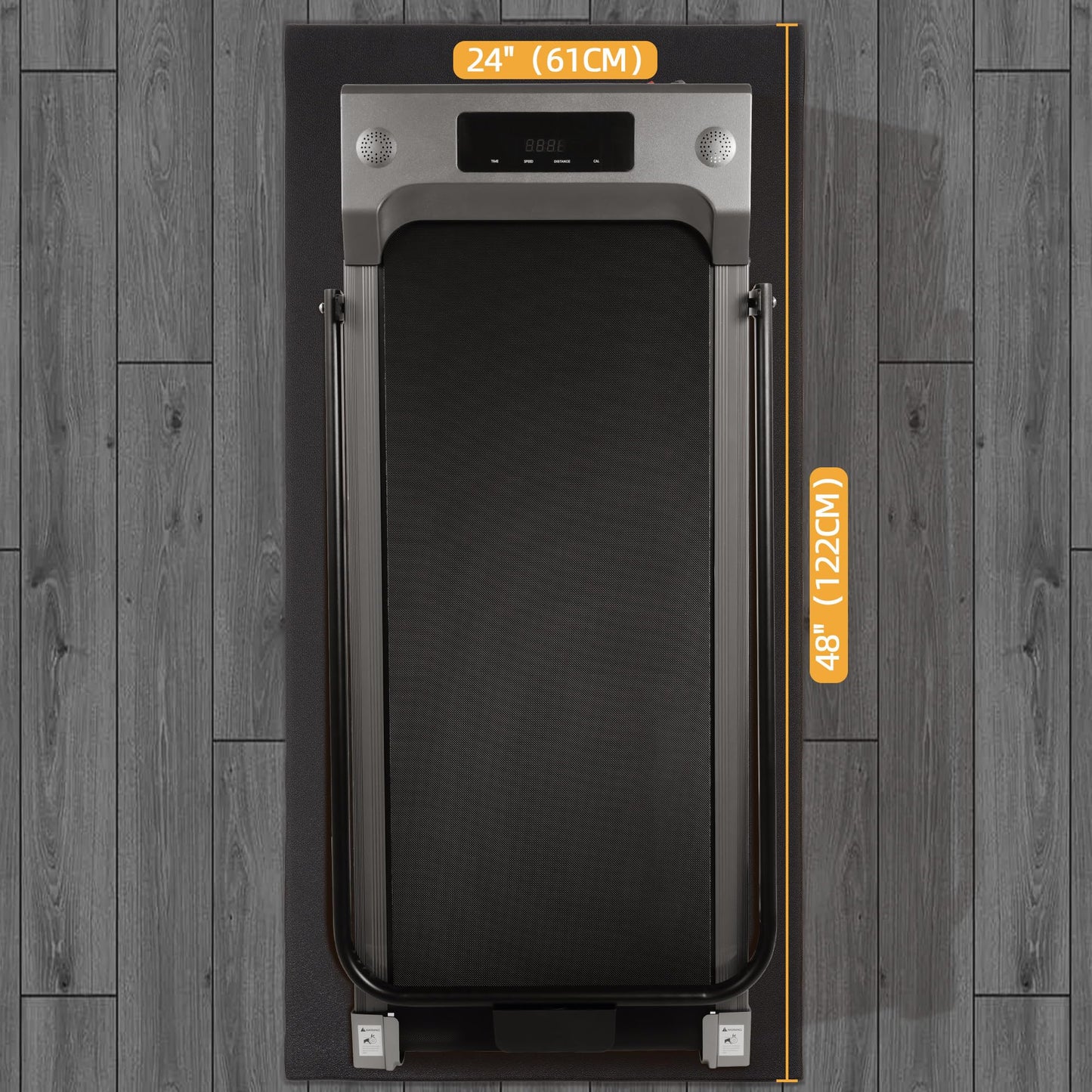 Fitvids High Density Home Gym Treadmill Exercise Bike Equipment Mat, 1/4" Thick, 24" x 48" (2 x 4FT)