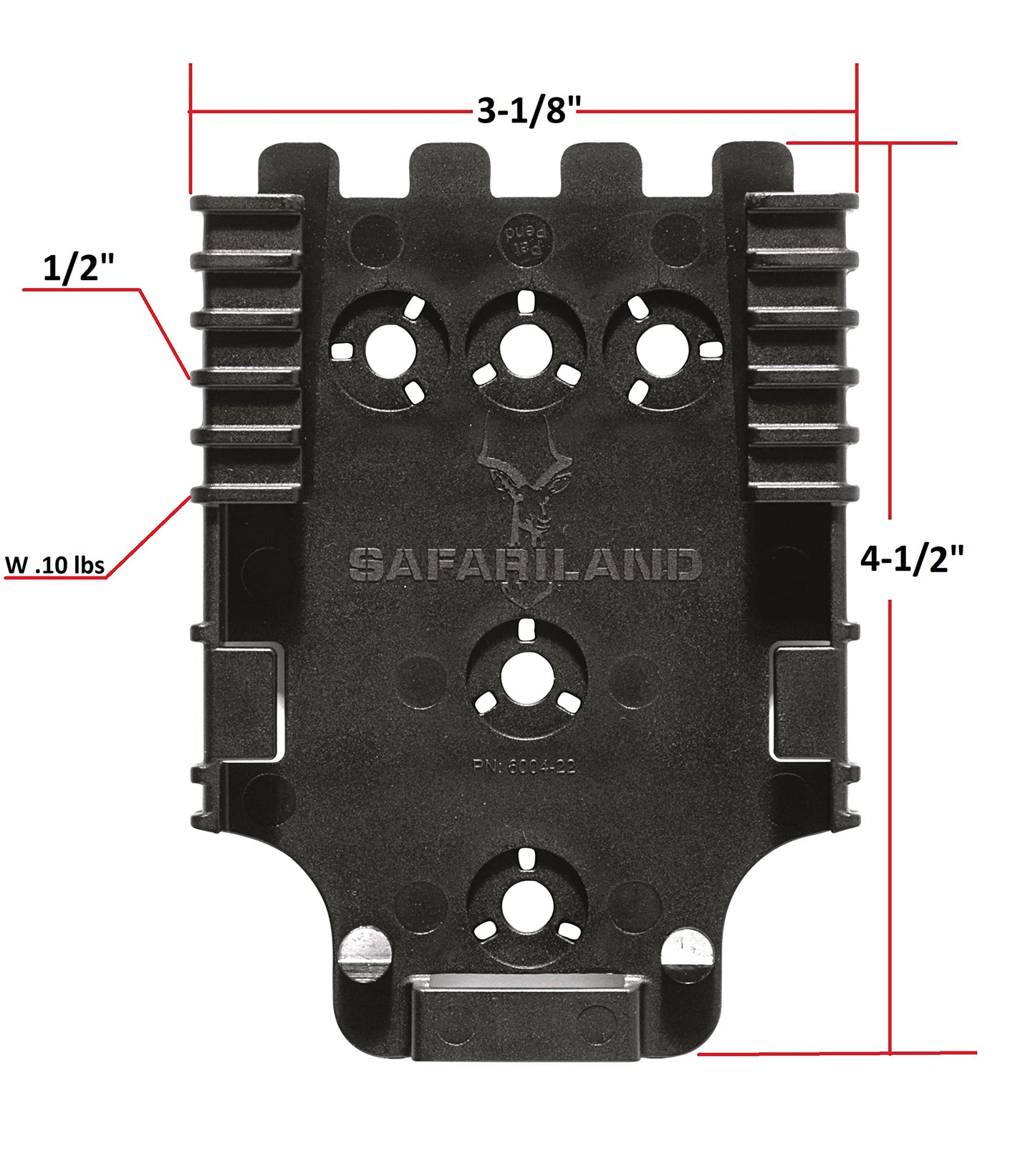 Safariland QLS 1-2 Quick Locking System Kit, Platform Attachment for Duty Holsters and Accessories with Locking Fork and Receiver Plate - Level 1 Retention, Black