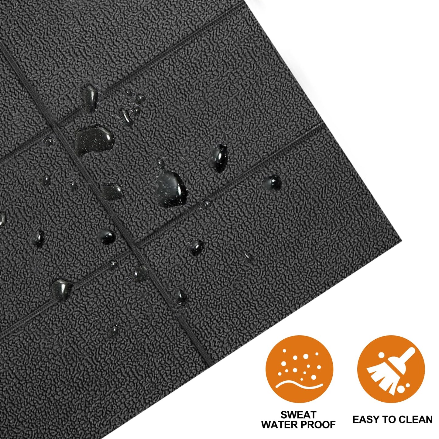 HOVSCO Foldable Treadmill Mat Non-Slip Exercise Bike Mat, 1/4" Thick, 30"x63" Waterproof Walking Pad for Carpet, Hardwood Floors, Workout, Indoor Bikes, Fitness Equipment, Home Yoga