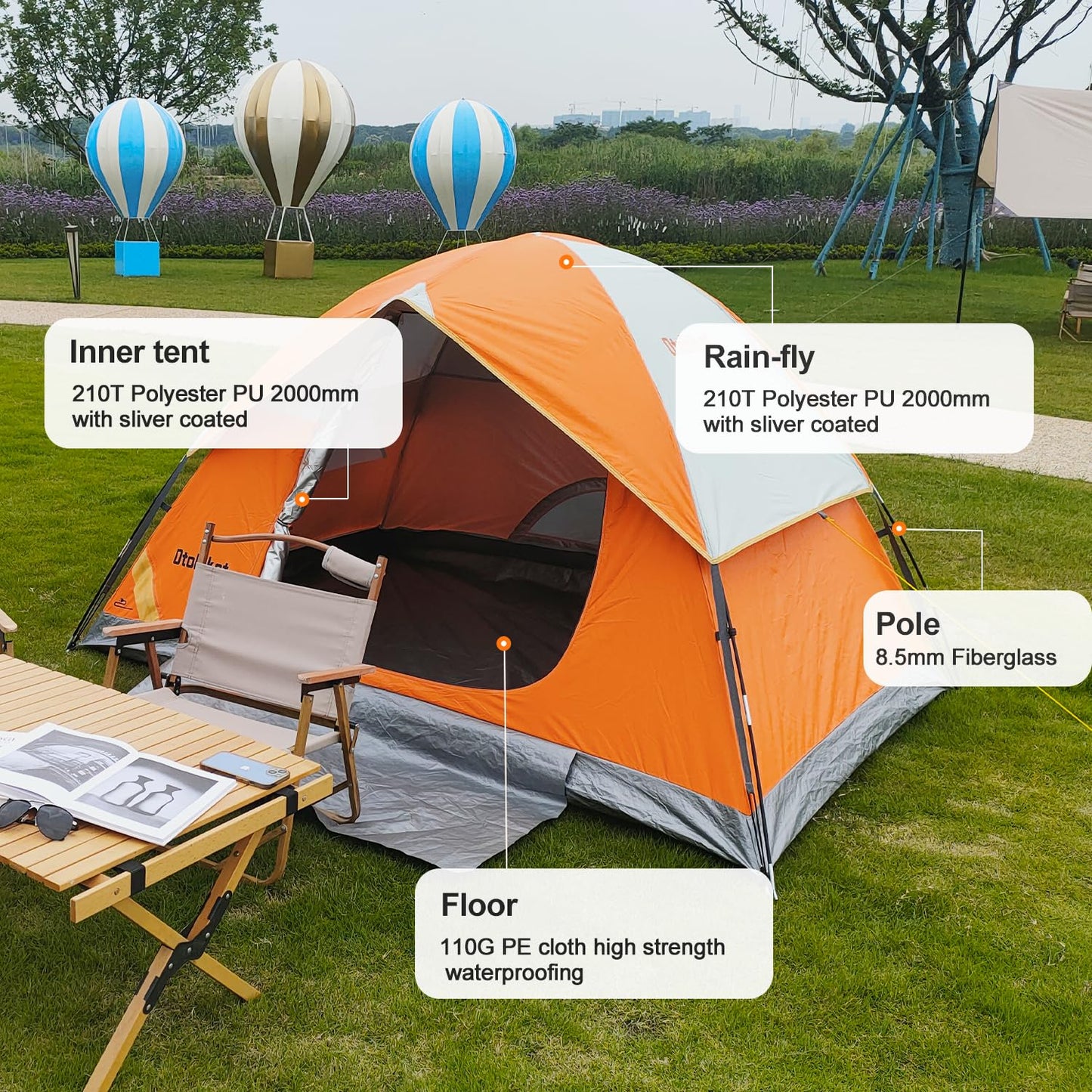 /2/3/4 Person Dome Tents for Camping, Lightweight Portable Backpacking Tent,Lightweight Portable,Waterproof Windproof Sundome Tent,t,Easy to Set Up,Family,Backpacking