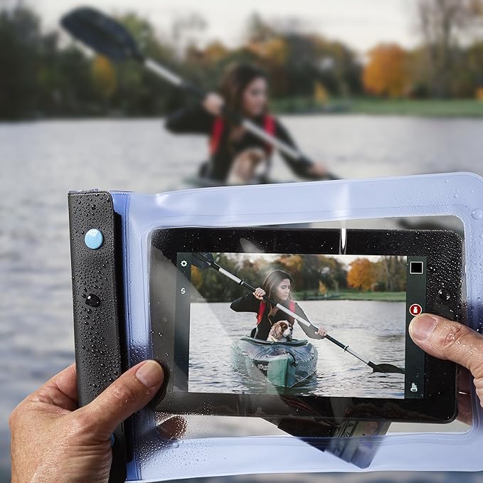 WaterSeals Waterproof Zip Multipurpose Pouch, Blue, Tablet (8x6.875)