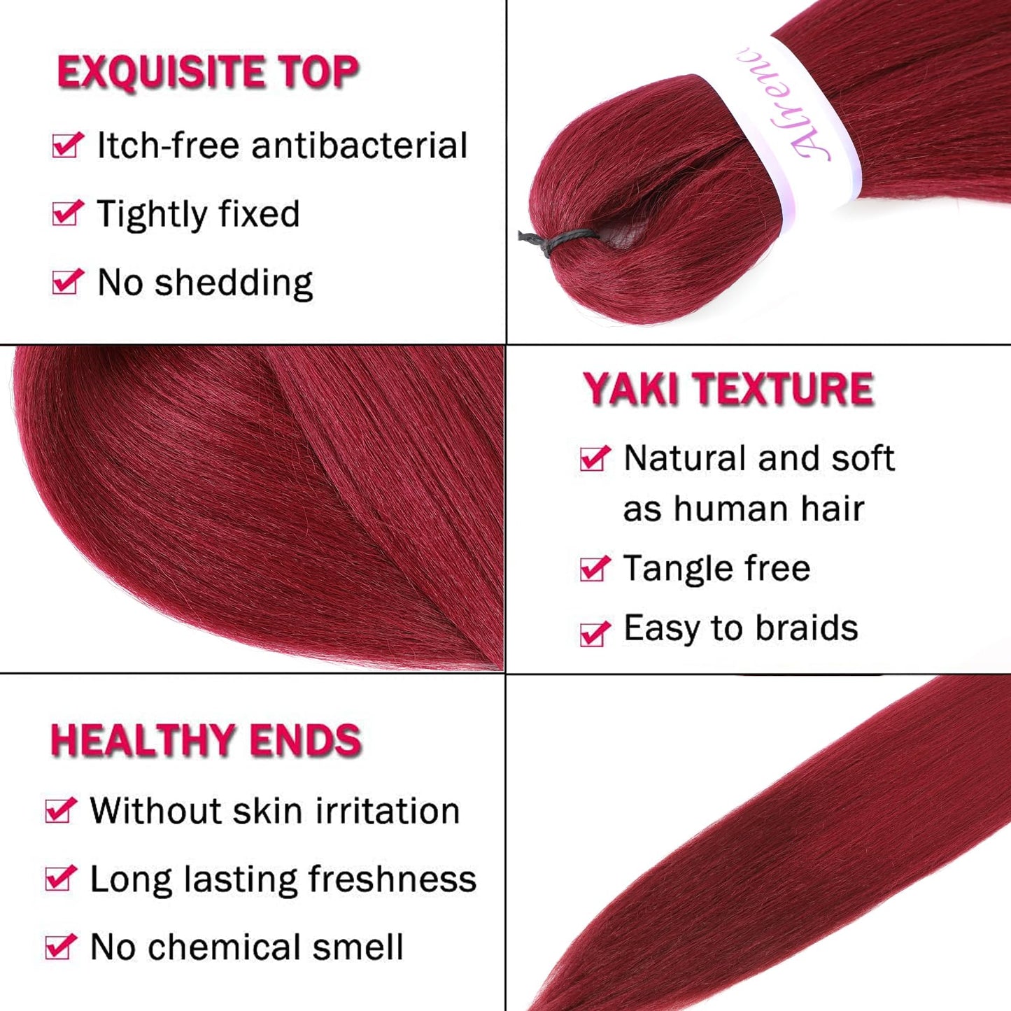 Alrence Pre Stretched Braiding Hair Long Braid 30 Inch 8 Packs Professional Braiding Hair Extensions Synthetic Crochet Twist Braids (30 Inch, BG#)