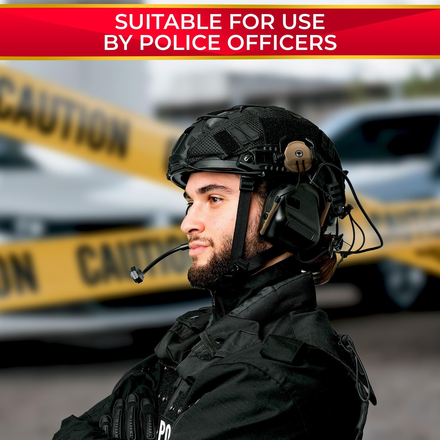 Peltor Comtac I & II Peltor Arc Rail Adapter - Arc Rail Headset Adapter Tactical Helmet Rail Suspension Mount Version for Airsoft Activities Ear Protection Peltor Helmet Mount