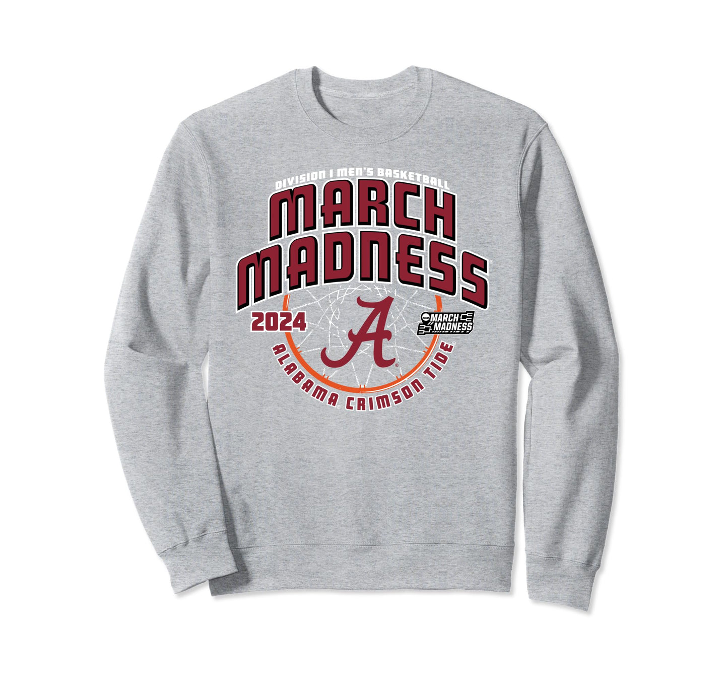 Alabama Crimson Tide March Madness 2024 Basketball Gray Sweatshirt