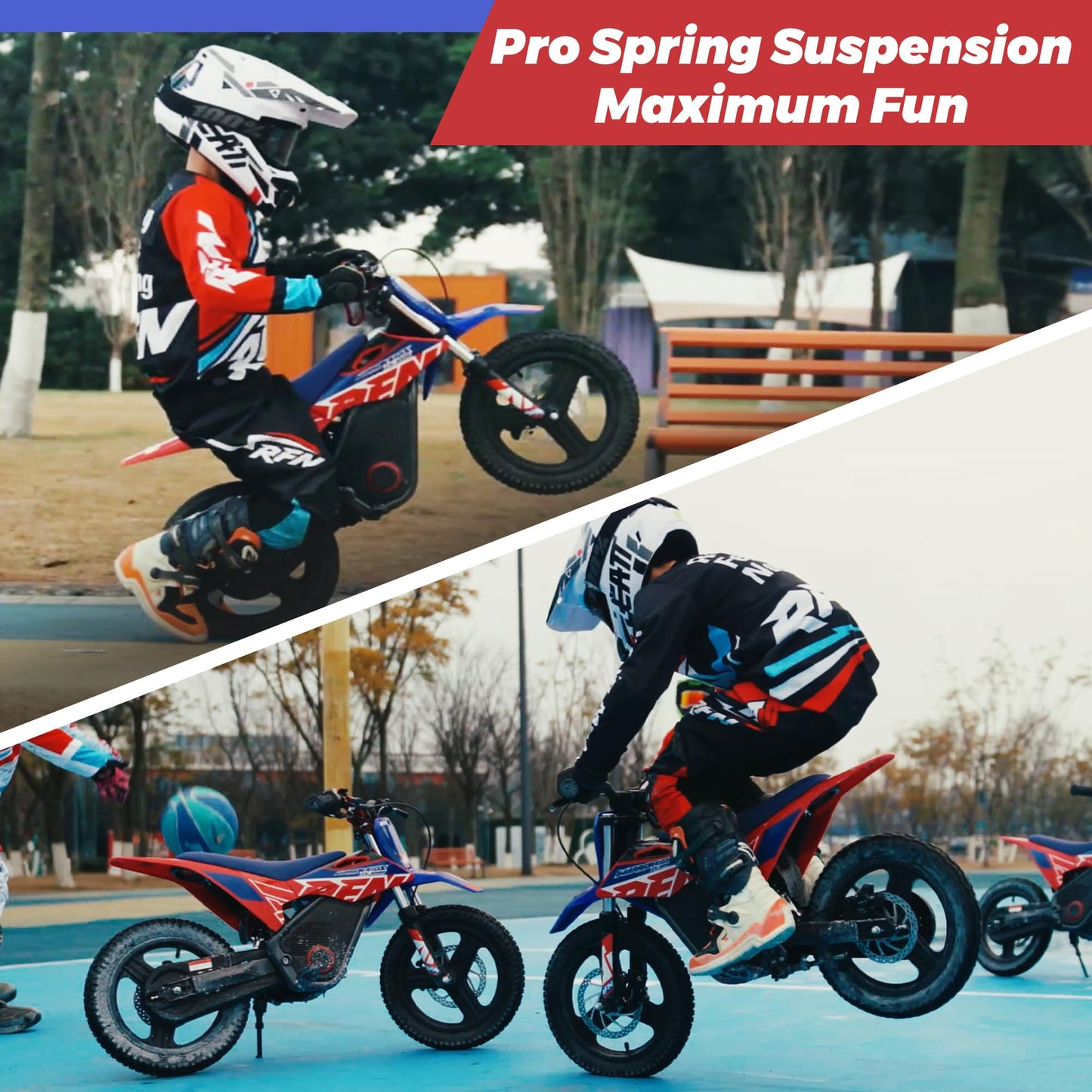 RFN SX-E500 36V Electric-Dirt-Bike, MAX 700W Electric Motorcycle 21.7 mph Max Speed & 15.5 Mile Range, 3-Speed Electric Bike for Kids Ages 4-8