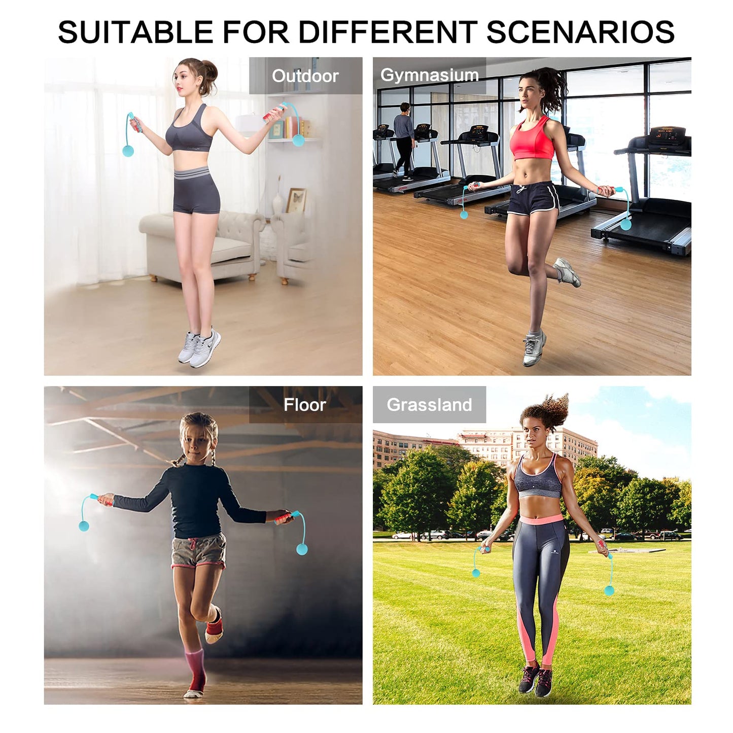 APLUGTEK, Weighted Cordless jump rope for Fitness, Tangle-Free Rapid Speed Workout for Men, Women, Children