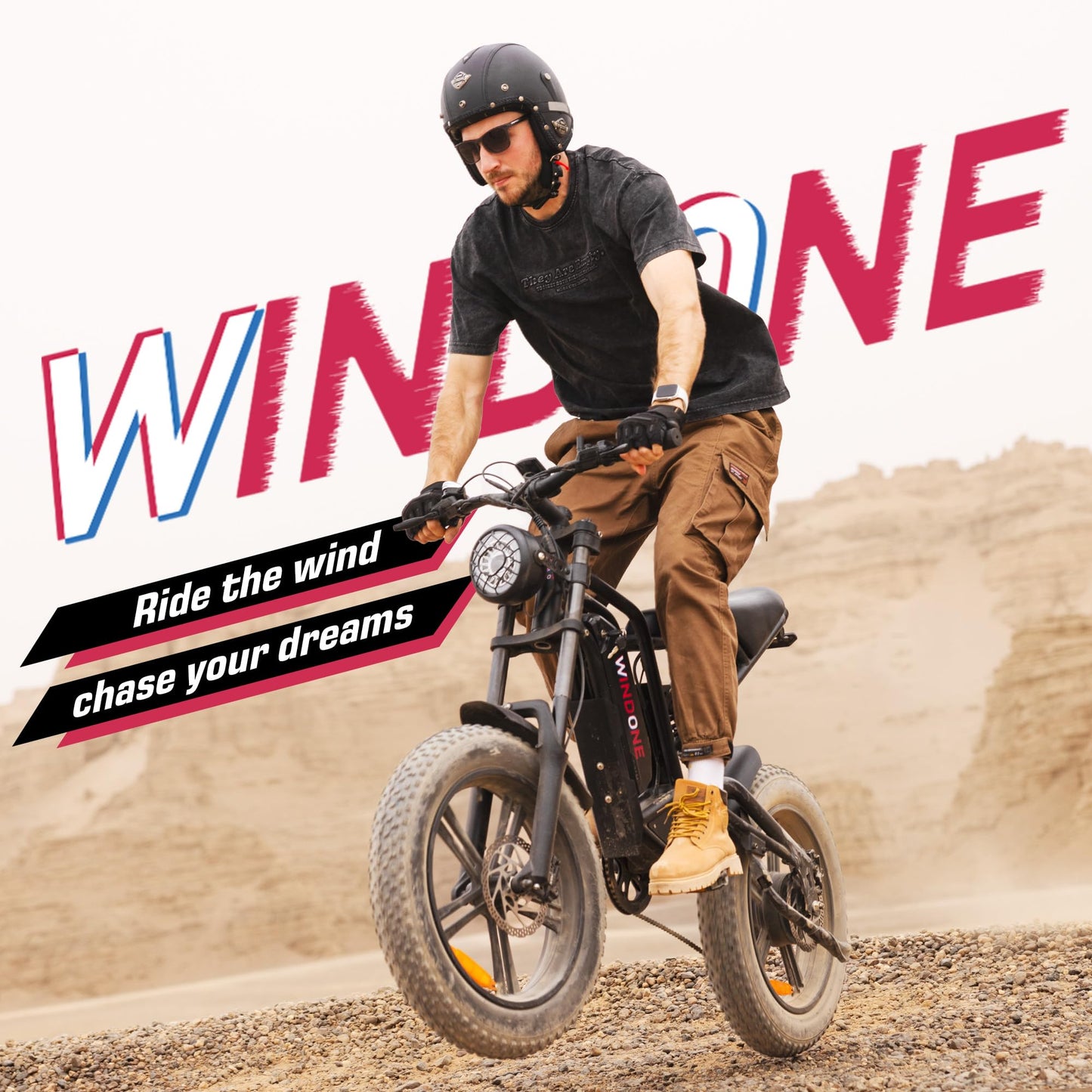 Windone E2 Electric Bike for Adults, Full Suspension, 48V13Ah Removable Battery, Up to 28MPH & 46.6 Miles (PAS), 750W Ebike with All-Terrain 4.0" Fat Tires, Cruise Control, UL Certified, Moped E-Bike