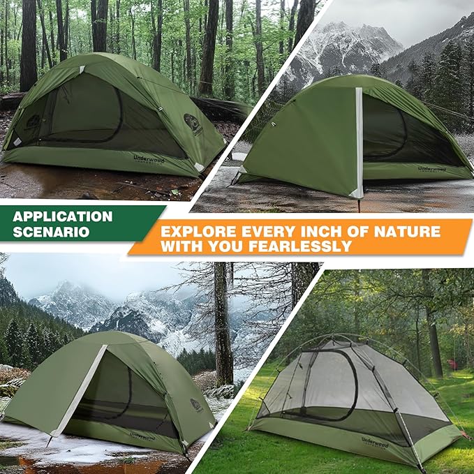 1/2 Person Backpacking Tent for Camping - Ultralight & Waterproof Outdoor Camping Tent, Easy Set Up Compact Tent for 3 Season, Lightweight Tents for Hiking by Underwood Aggregator