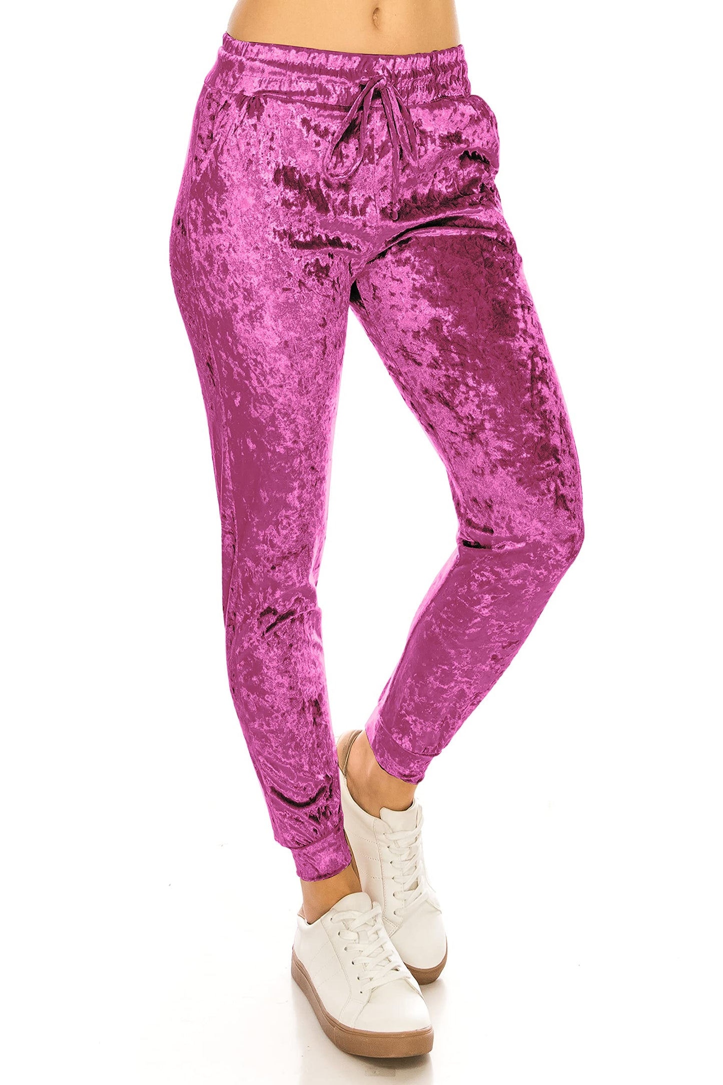 ALWAYS Women Velvet Jogger Pants - Crushed Velour Solid Basic Premium Soft Stretch Warm Winter Sweatpants Joggers Lavender X-Small