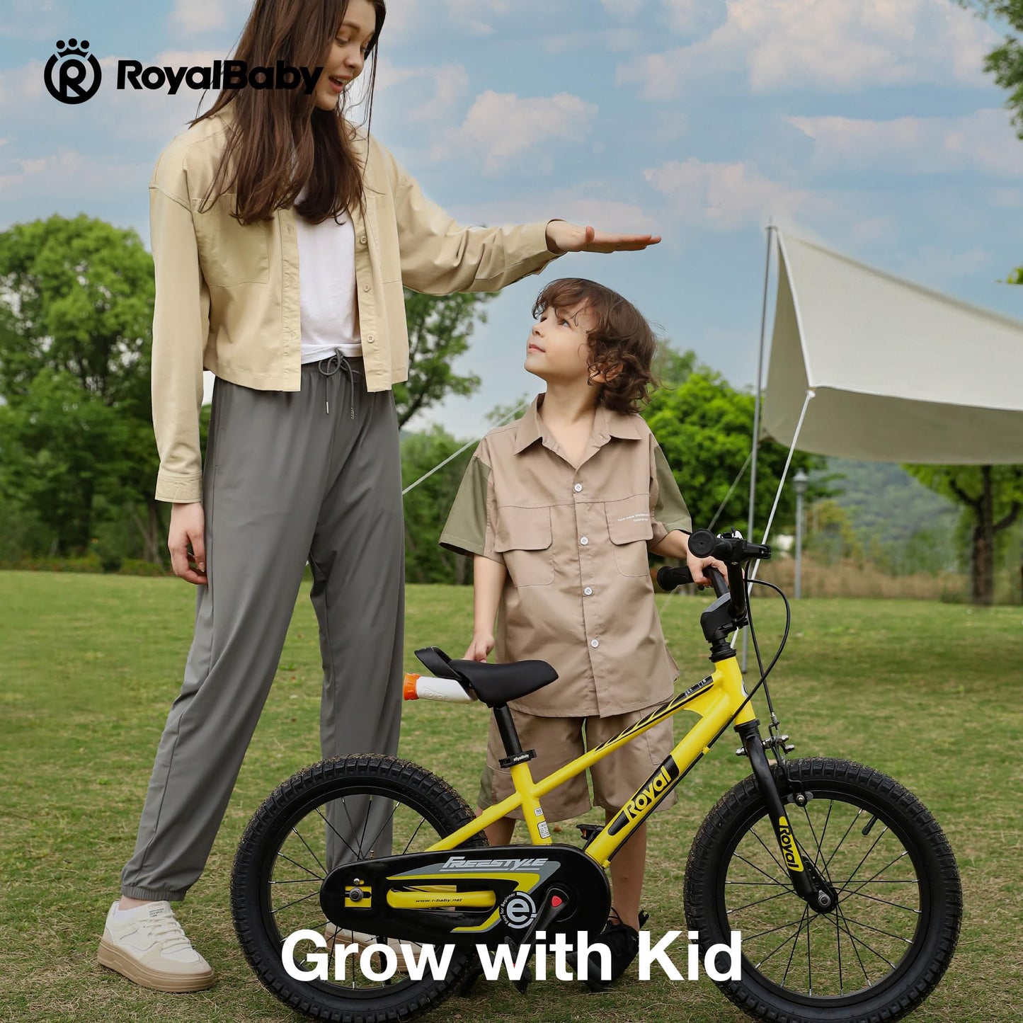Royalbaby Freestyle EZ Kids Bike, Easy Learn Balancing to Biking, 14 Inch Balance & Pedal Bicycle, Instant Assembly Toddlers Boys Girls Ages 3-5 Years, 14" Green