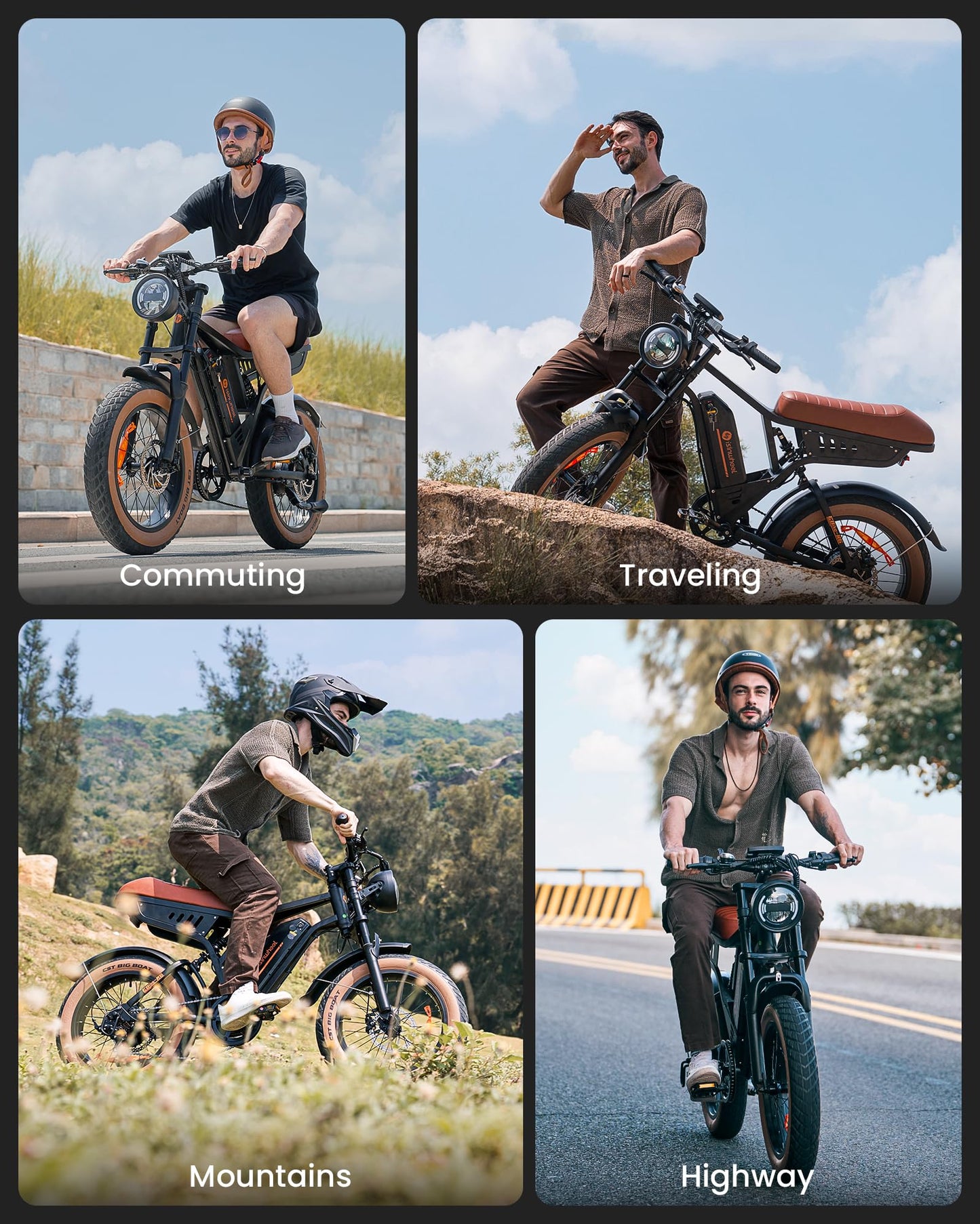 R6 Electric Bike Adults 1500W Ebike, 28MPH, 55-75 Miles Electric Motorcycle with 13AH Battery, 20" Fat Tire Electric Dirt Bike, 7-Speed E-Bike Full Suspension, 𝗥/𝗟 𝗧𝘂𝗿𝗻 𝗛𝗲𝗮𝗱𝗹𝗶𝗴𝗵𝘁
