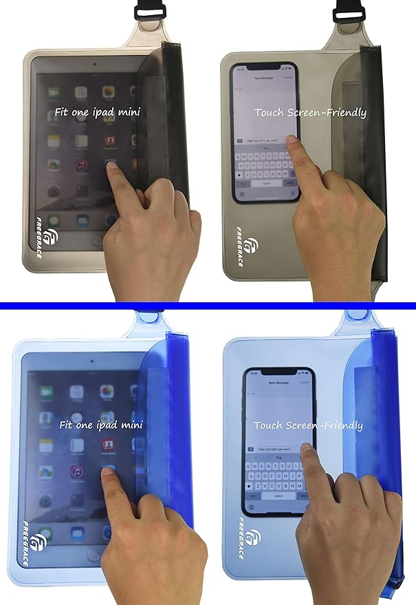 Waterproof Pouches with Waist Strap / Pouch Case Bundle Set- Keep Your Phone & Valuables Dry and Safe - Waterproof Dry Bags for Boating Swimming Snorkeling Kayaking Beach Water Parks Pool