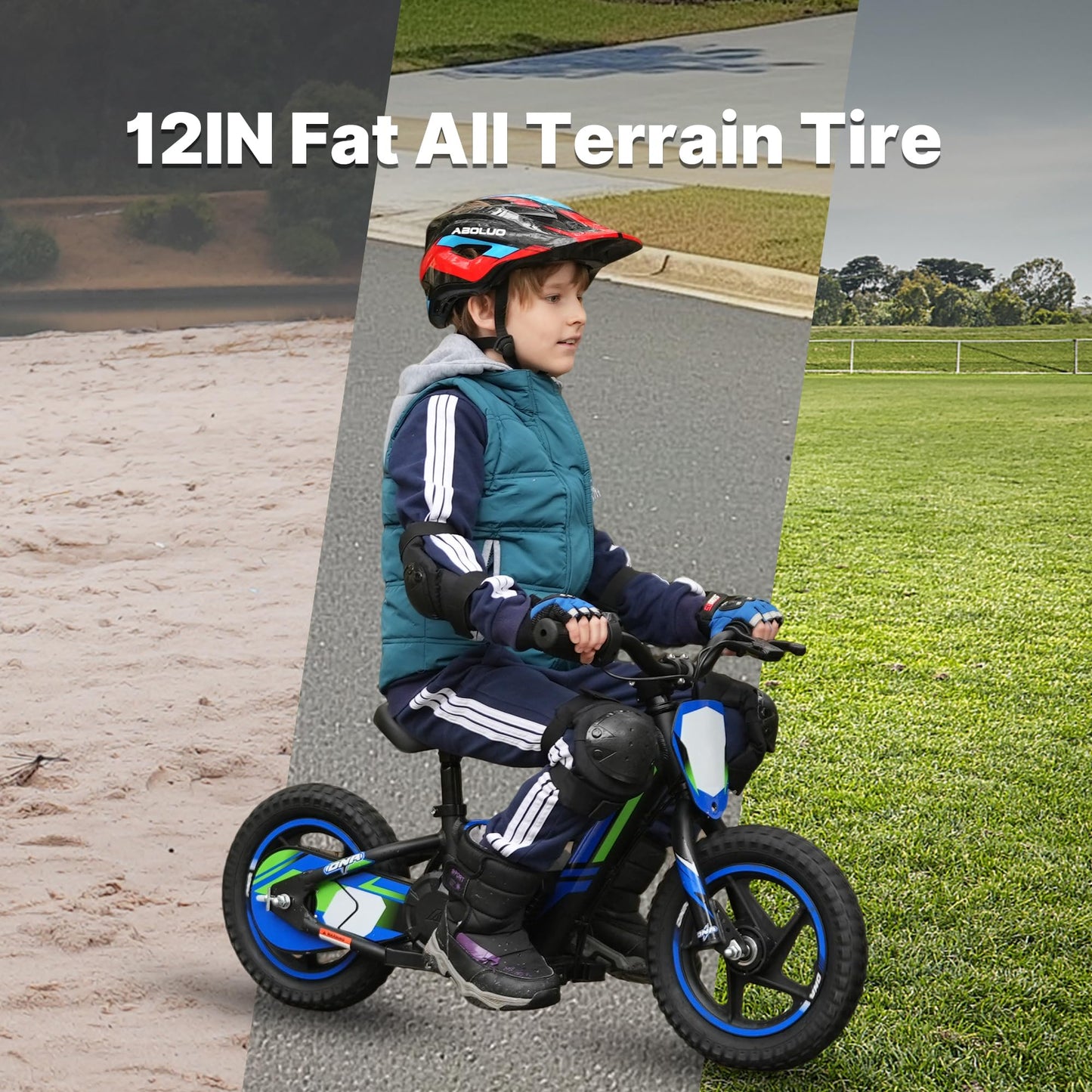 Blissskip Lightweight Electric Dirt Bike for Kids, 170W Powerful Racing Grade Electric Motorcycle Up to 10MPH，24V Detachable Battery, 12-Inch Off-Road Tires, Adjustable Seat - Ideal for Ages 3-6