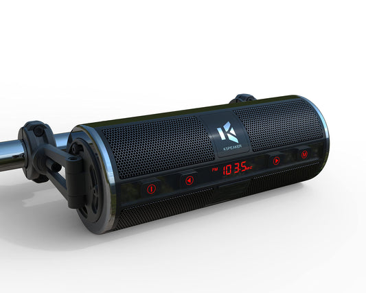 KSPEAKER Motorcycle Speakers Bluetooth Waterproof Radio Audio System Built-in Amplifier, 3 Inch Metal Mp3 Player, Great for ATV, Scooter Bike,12 Volt Vehicle, K2BL