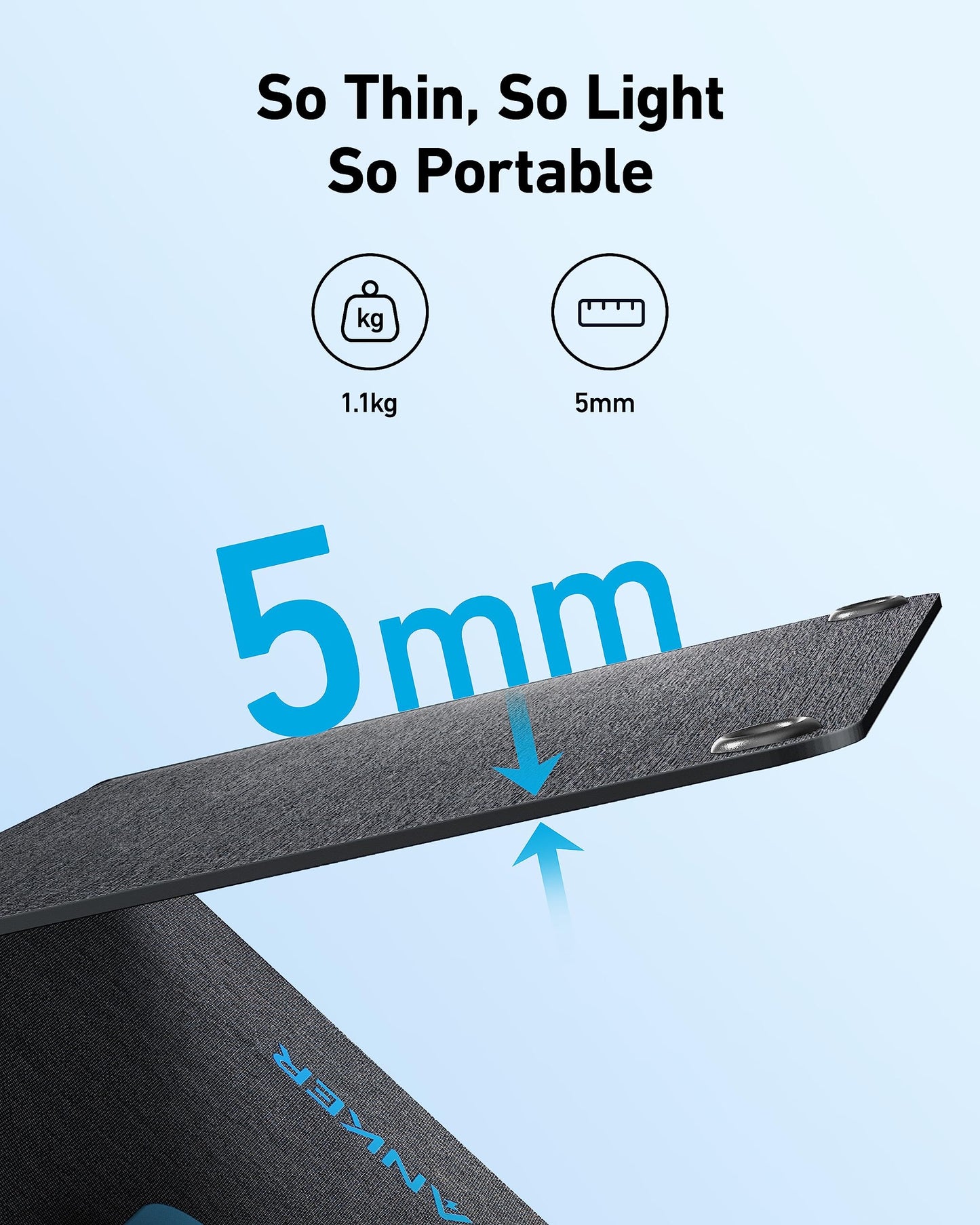 Anker Solix PS30 Solar Panel, 30W Foldable Portable Solar Charger, IP65 Water and Dust Resistance, Ultra-Fast Charging, Charges 2 Devices at Once, for Camping, Hiking, and Outdoor Activities.