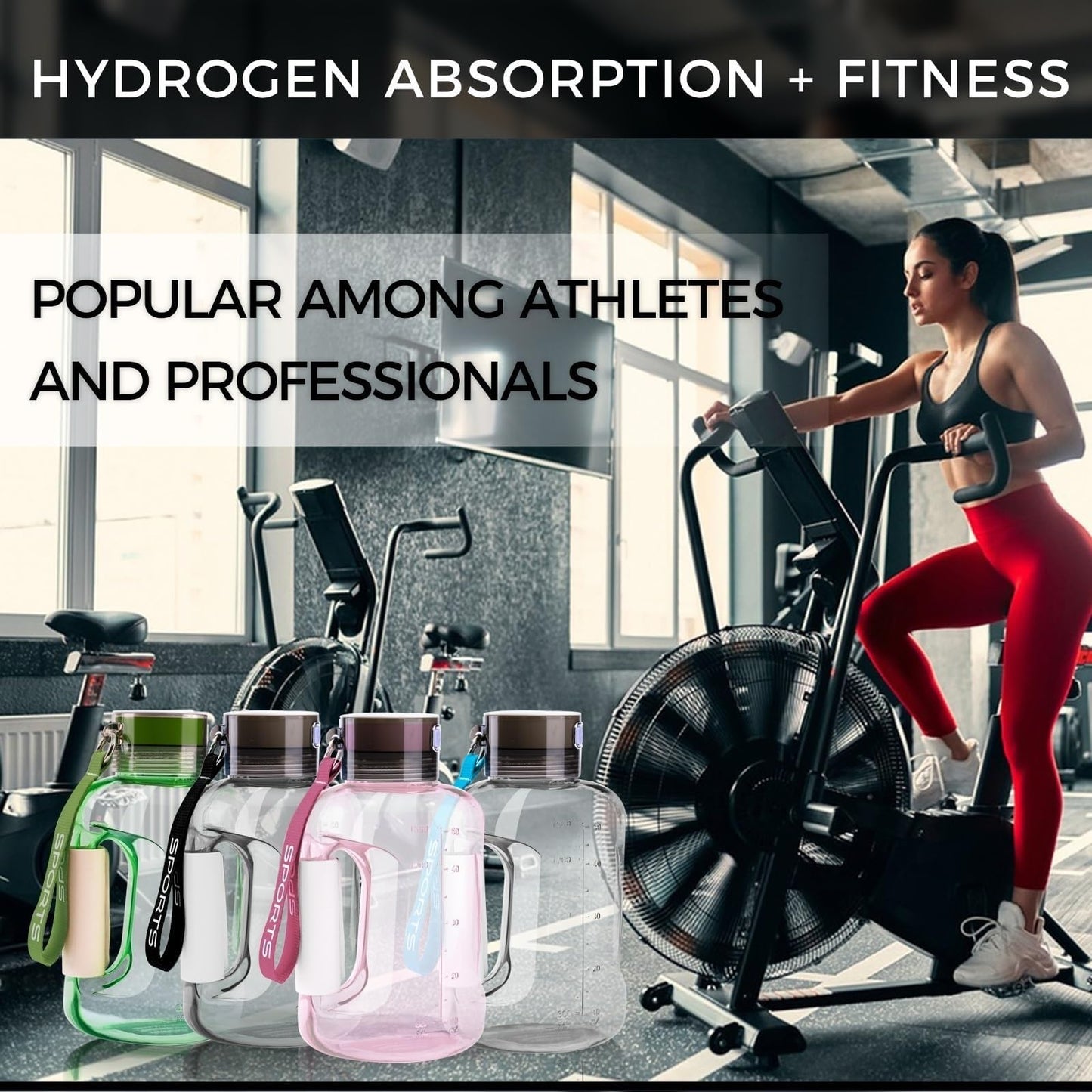1.5 Liter Hydrogen Water Bottle, Hydrogen Water Bottle, Hydrogen Water Bottle, Portable Hydrogen Water Dispenser, Food Grade Material Sports Water Bottle(Color:Gray)