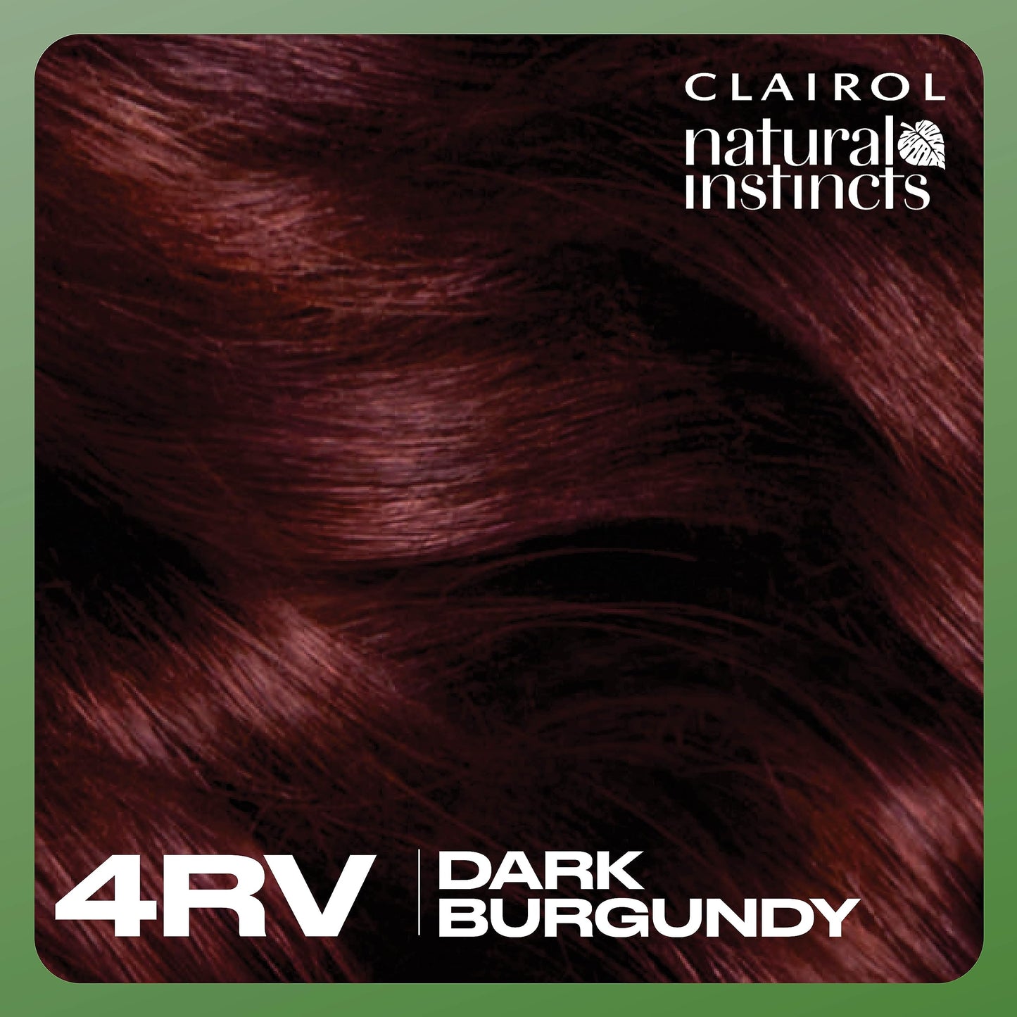 Clairol Natural Instincts Demi-Permanent Hair Dye, 4RV Dark Burgundy Hair Color, Pack of 3