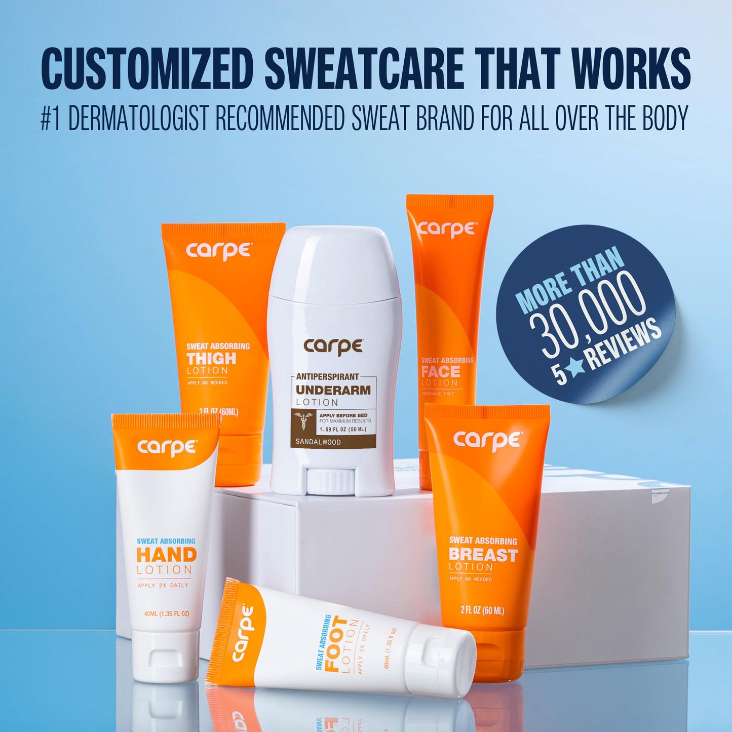 Carpe Clinical Strength Underarm Antiperspirant and Deodorant, Sandalwood Scent