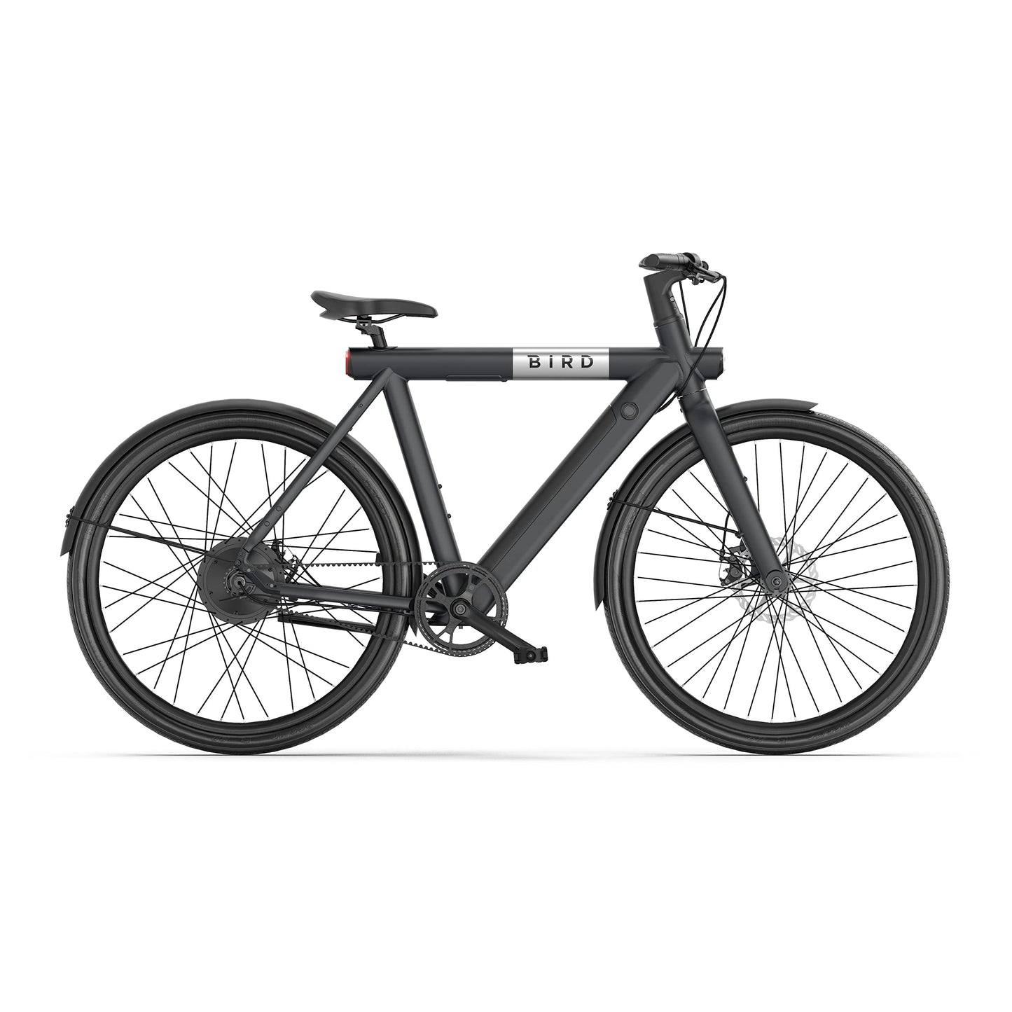 BirdBike A-Frame eBike with 50mi Max Operating Range & 20mph Max Speed, Stealth Black
