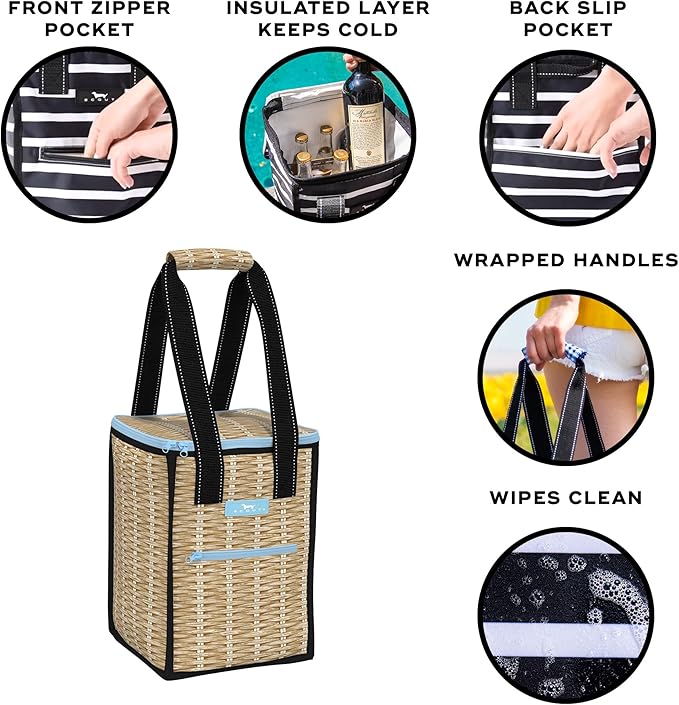SCOUT Pleasure Chest - Soft, Lightweight, Insulated Cooler, Fits 5 Wine Bottles, Cooler for Beach, Pool, Boat, and Picnics