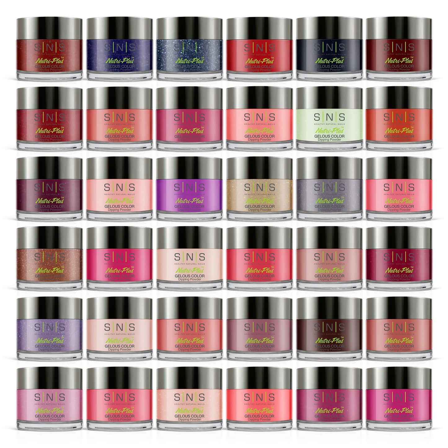 SNS Nails Dip Powder Kit, Gelous Color Dipping Powder Set - Autumn Master 36-Piece Set - Long-Lasting Acrylic Nail Color Lasts 14 Days - Low Odor & No UV Lamp required - 1 oz