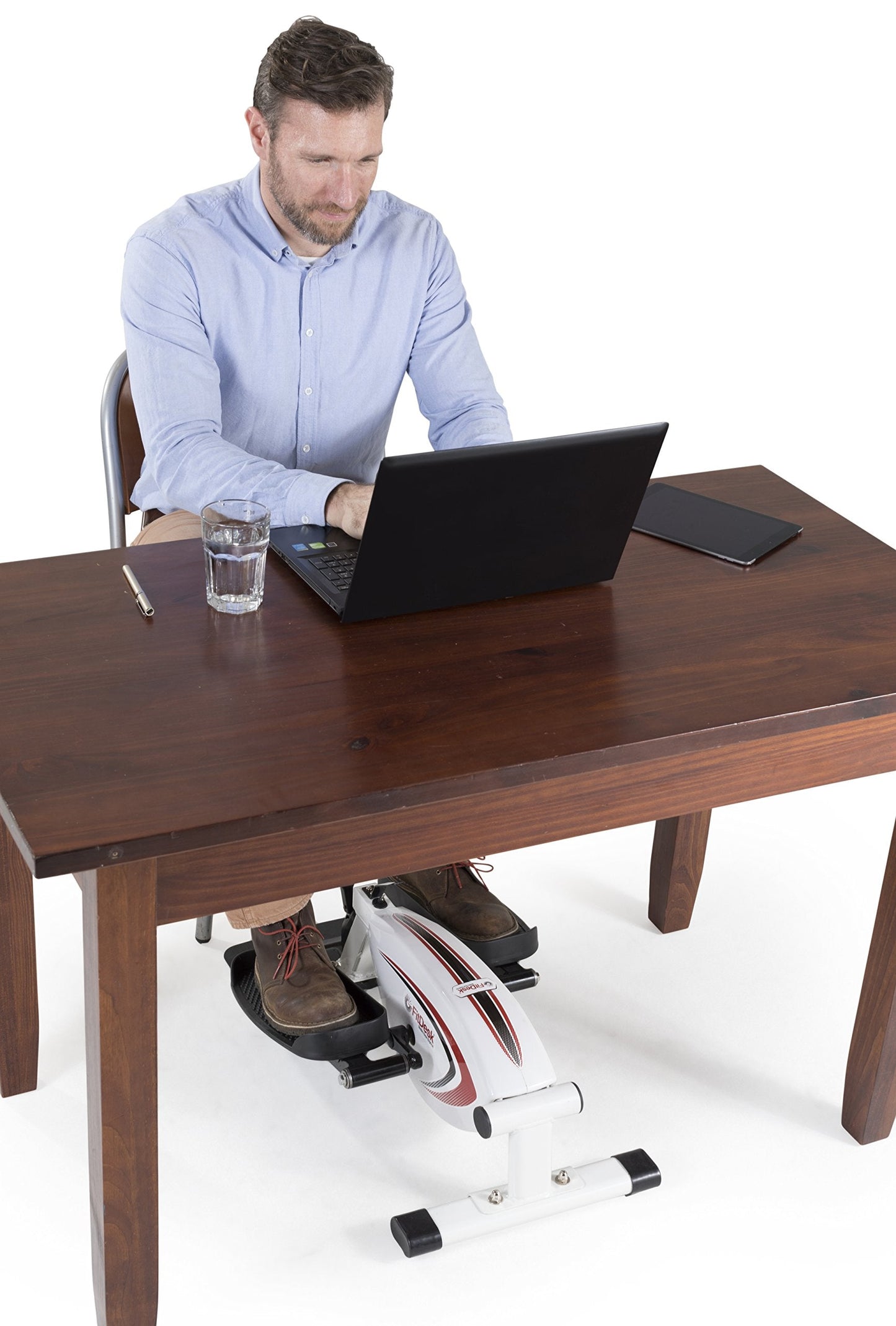 FitDesk Under Desk Elliptical Trainer - Elliptical Bike Pedal Machine for Home Use or Office
