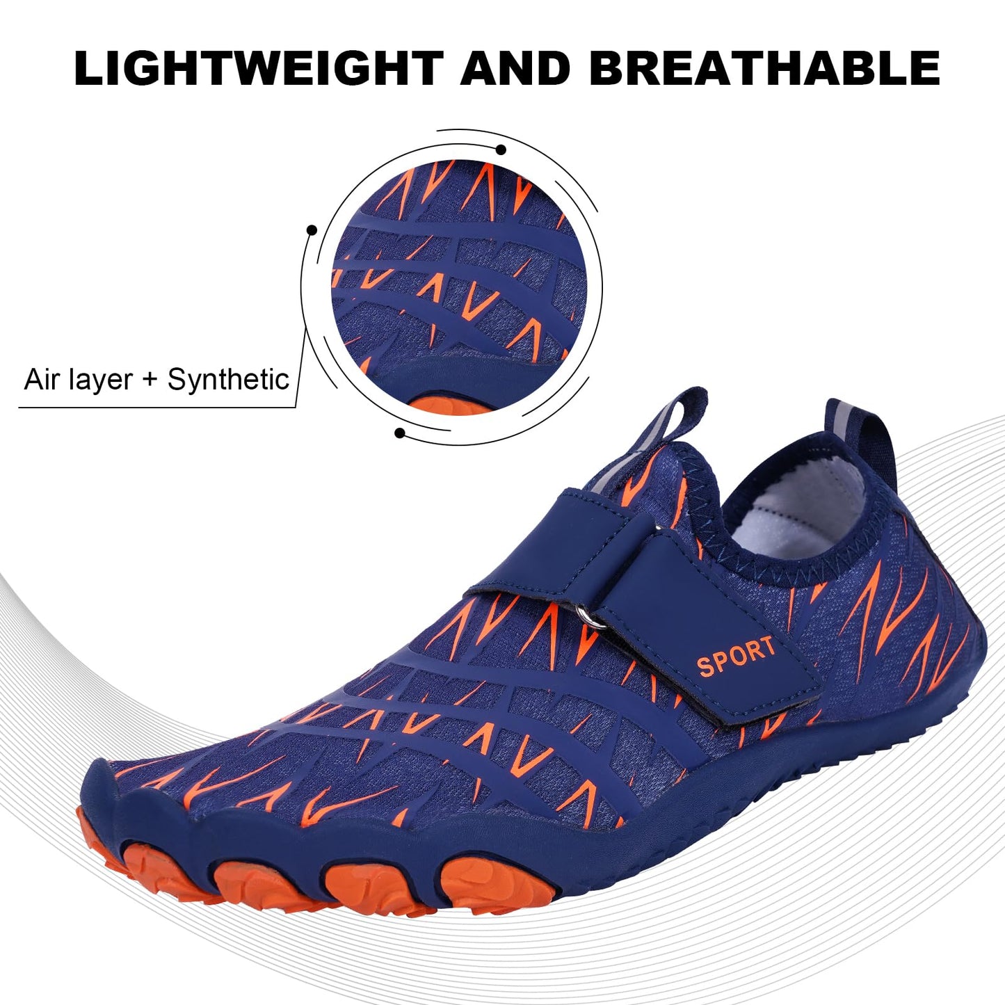 Hike Footwear Barefoot Shoes Womens Mens, Pro Water Shoes Women Men Barefoot Hike Shoes Travel Shoes, Wide Toe Box Non-Slip Breathable Zero Drop Shoes