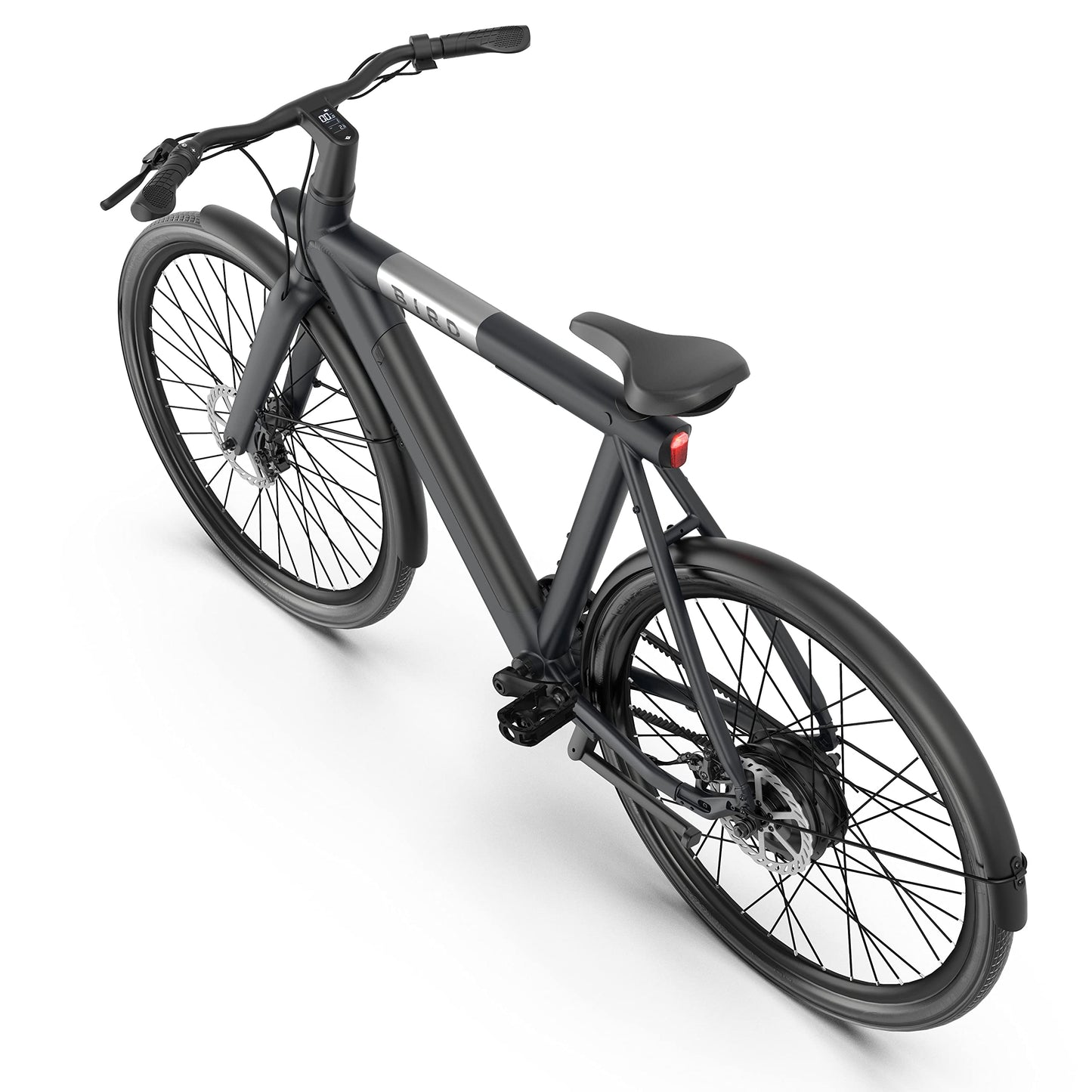 BirdBike A-Frame eBike with 50mi Max Operating Range & 20mph Max Speed, Stealth Black