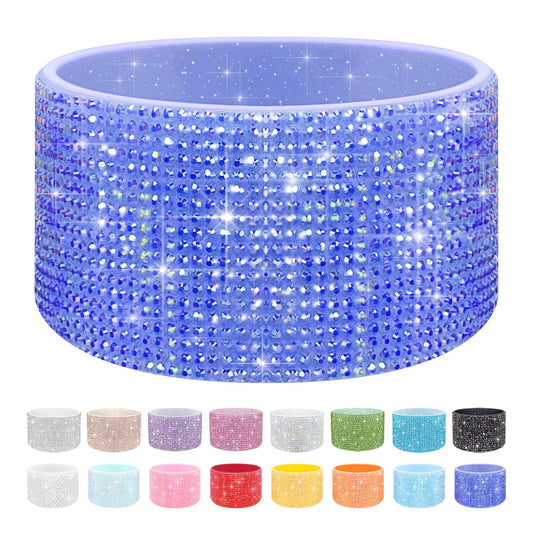 WORBSS Diamond Glitter Silicone Boot for Stanley Cup 40oz Tumbler & Simple Modern 30-40oz Trek Tumbler Accessories for 2.8-2.9 inch Trapezoidal Cylinder Base Water Bottles Bottom Anti-Slip Sleeve