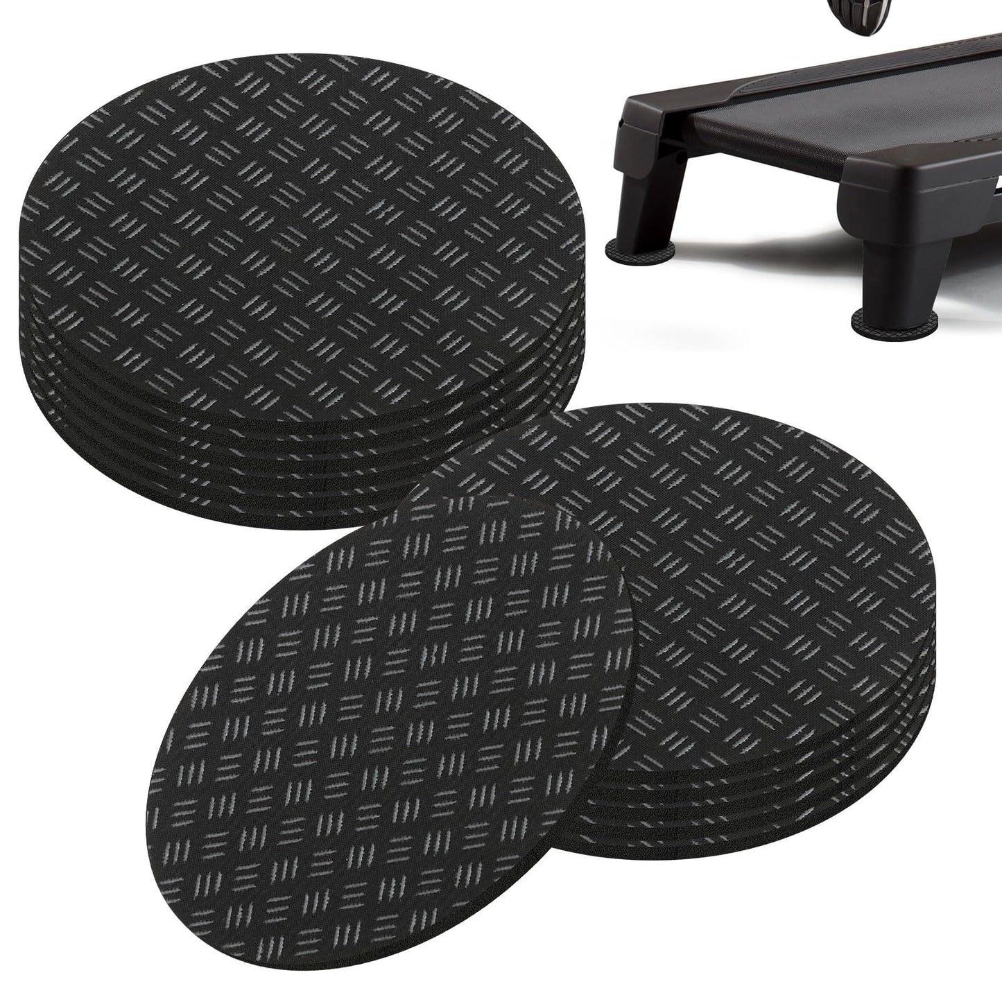 12Pcs Treadmill Mat Pads Anti-Slip Treadmill Pad Washing Machine Pad Noise Reduction Furniture Pads for Floor Protection Chair Legs Furniture Exercise Bike Home Gym Station 10 * 10 * 0.5cm
