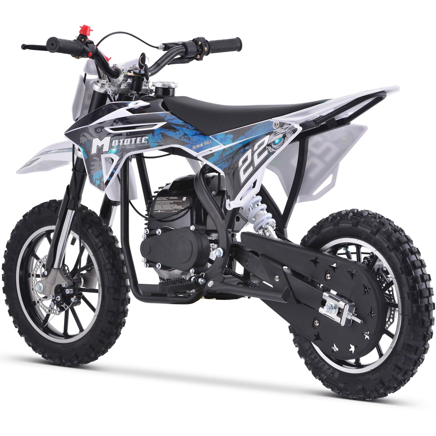 MotoTec Demon Dirt Bike 40cc 4-Stroke Blue