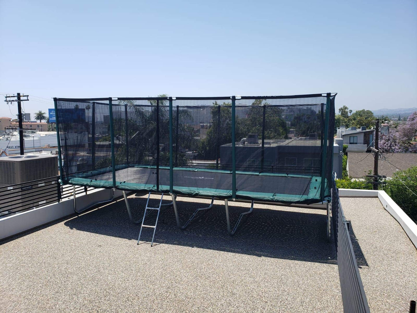 Happy Trampoline Pro Rectangle Trampoline 10x23 - Gymnastics Trampoline with Net Enclosure - Trampoline for Backyard Heavy Duty 750lbs Jumping Capacity - Commercial Grade Outdoor Trampoline