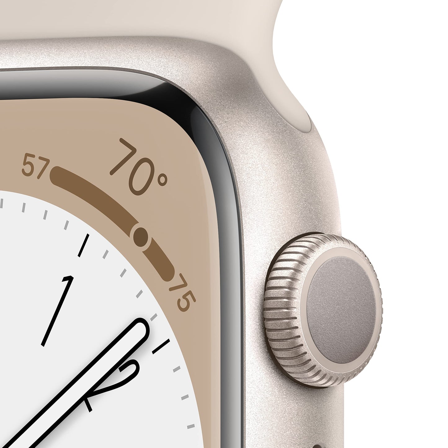 Apple Watch Series 8 (GPS, 41MM) - Starlight Aluminum Case with Starlight Sport Band M/L (Renewed Premium)