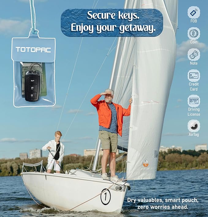 Waterproof Car Key FOB Pouch Submersible Dry Bag Holder for ID Credit Cards Cash Keys Case Swim Surf Floating Wallet